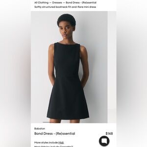 Babaton Classic Black Mini Dress